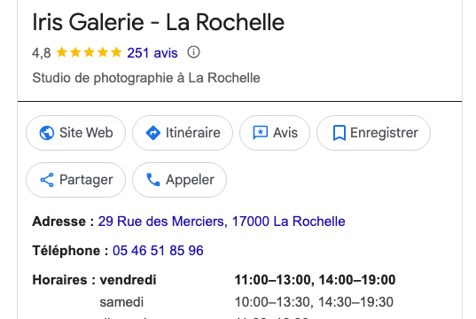 iris galerie la rochelle