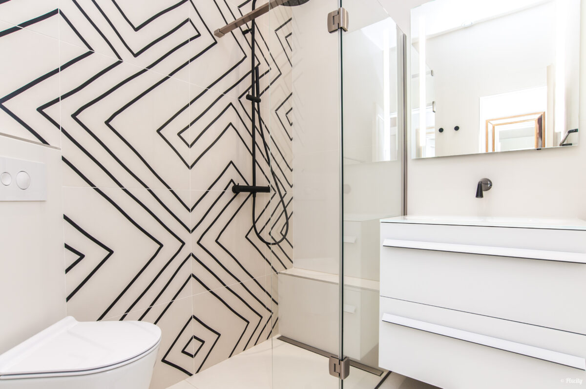 photographie artistique salle de bain moderne douche carrelage