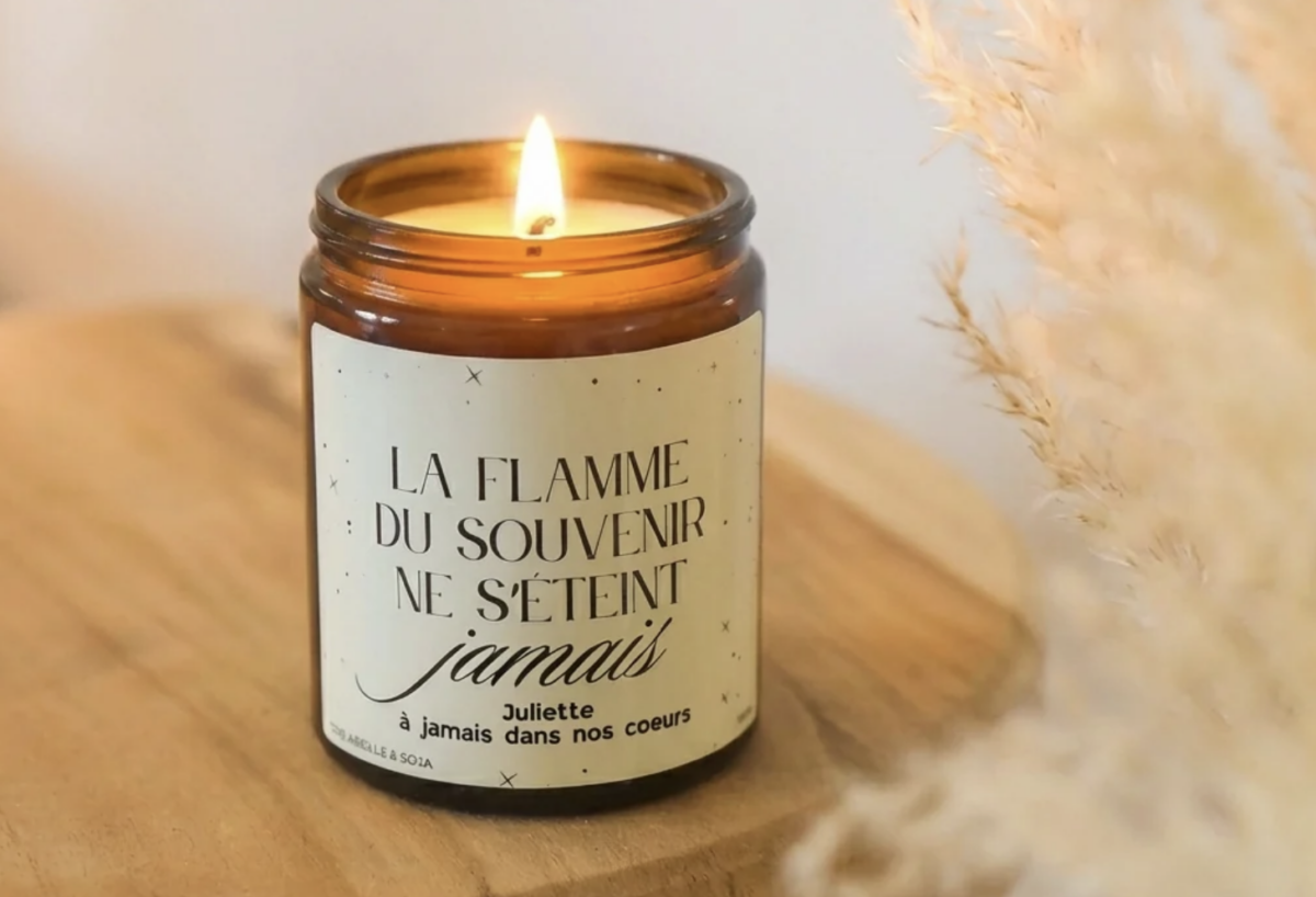 Shooting produit Bougie Deuil : photos de bougies de deuil artisanales